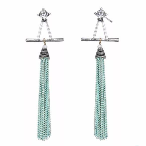 Jewelry - Green Tassel Dangle Women's Boho Earrings Jewelry